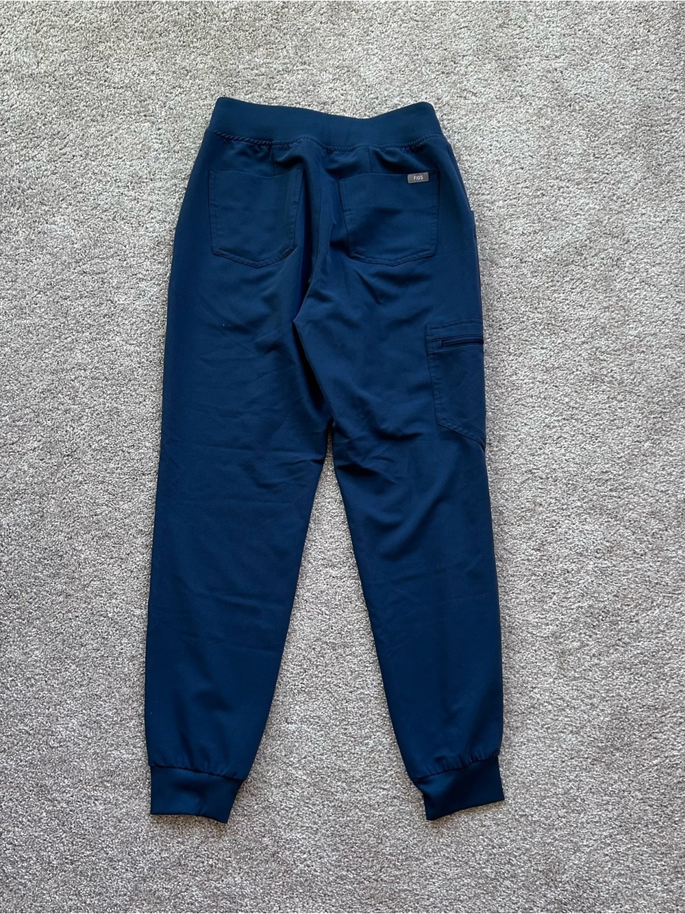 FIGS Womens S HW Zamora Jogger Scrub Pants Navy Blue High Rise Tech Pocket Small - Picture 7 of 8